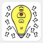 黄色い電球を取り消すv1 スクエアシール (正面)