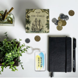 黄色い青いウクライナ統一された国旗の我々は引用文 キーホルダー