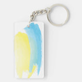 黄色い青いウクライナ統一された国旗の我々は引用文 キーホルダー (裏面)