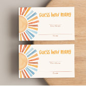 黄色い青い日差しボーホカードの数を推測 エンクロージャーカード