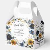 黄色い青い野エレガント花結婚（大） フェイバーボックス (正面)