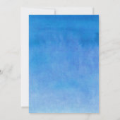 黄色い青のワイルドフラワーウォータカラー卒業 招待状 (裏面)