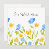 黄色い青の花のフィールド (正面/裏面)