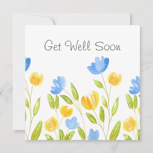 黄色い青の花のフィールド (正面)