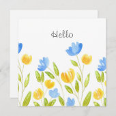 黄色い青の花のフィールド (正面/裏面)