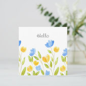 黄色い青の花のフィールド (スタンド正面)