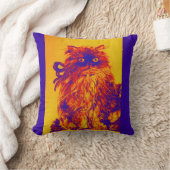 黄色い青色のバラ クッション (ブランケット)