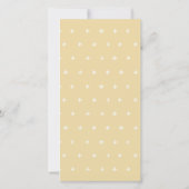 黄色い靴の葉の写真ベビー誕生のお知らせ サンキューカード (裏面)