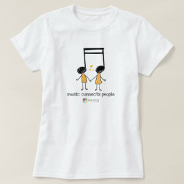 黄色い音楽が人を結ぶ Tシャツ