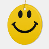 黄色い顔のオーナメントの装飾 セラミックオーナメント (左)