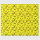 黄色い顔(カスタマイズ可能な) ラッピングペーパー (フラット)