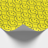 黄色い顔(カスタマイズ可能な) ラッピングペーパー (角)