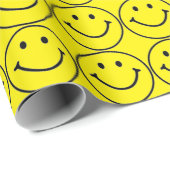 黄色い顔(カスタマイズ可能な) ラッピングペーパー (ロールコーナー)