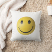 黄色い顔 クッション (ブランケット)