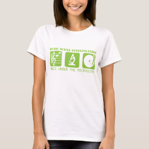 黄色い顕微鏡アイコンガーリーなティー Tシャツ