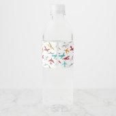 黄色い飛行機キッズ1st誕生日パーティータイムフライ ペットボトルラベル (裏面)