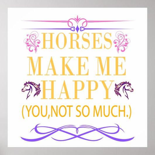 黄色い馬は私を幸せにするが、あなたはそれほど多くはない ポスター (正面)