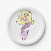 黄色い髪の人魚 ペーパープレート (正面)