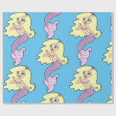 黄色い髪の人魚 ラッピングペーパー (フラット)