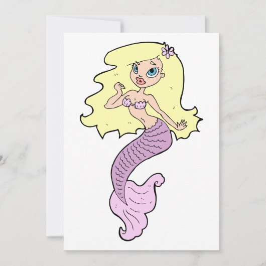 黄色い髪の人魚 招待状 (正面)