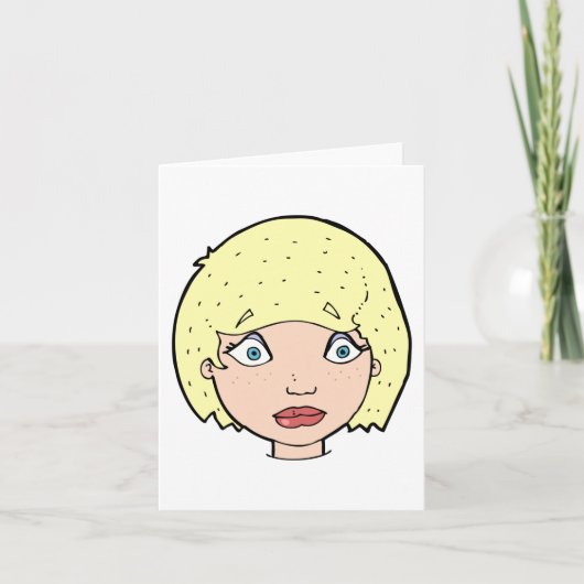 黄色い髪の人 カード (正面)