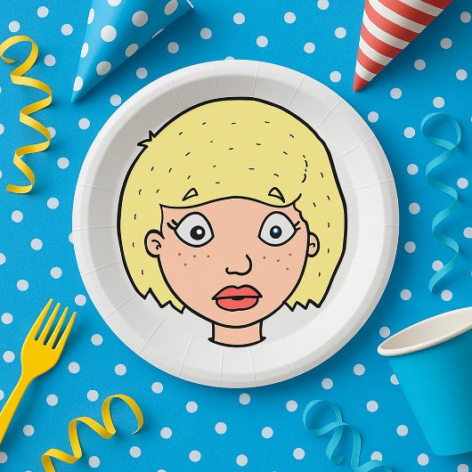 黄色い髪の人 ペーパープレート