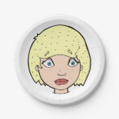 黄色い髪の人 ペーパープレート (正面)