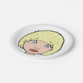 黄色い髪の人 ペーパープレート (アングル)