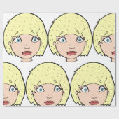 黄色い髪の人 ラッピングペーパー (フラット)