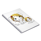黄色い髪の美しい女性ベビーゾウ ノートブック (右側)