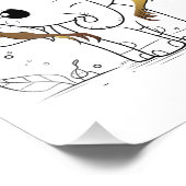 黄色い髪の美しい女性ベビーゾウ フォトプリント            (角)