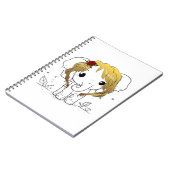 黄色い髪のSpを持つ美しい女性ベビーゾウ ノートブック (左側)