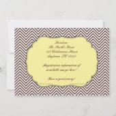 黄色い髭または真珠の性は招待状を明らかにします 招待状 (裏面)