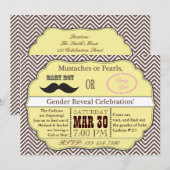 黄色い髭または真珠の性は招待状を明らかにします 招待状 (正面/裏面)