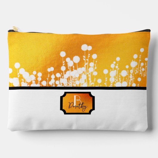 黄色い魔法の花 アクセサリーポーチ (正面)