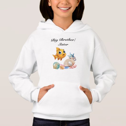 黄色い魚とサンゴのビッグブラザー・ビッグシスターTシャツ (正面)