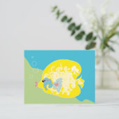 黄色い魚はがき ポストカード (スタンド正面)