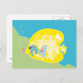 黄色い魚はがき ポストカード (正面/裏面)