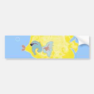 黄色い魚 バンパーステッカー