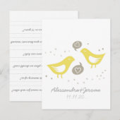 黄色い鳥が声離れを発する アドバイスカード (正面/裏面)