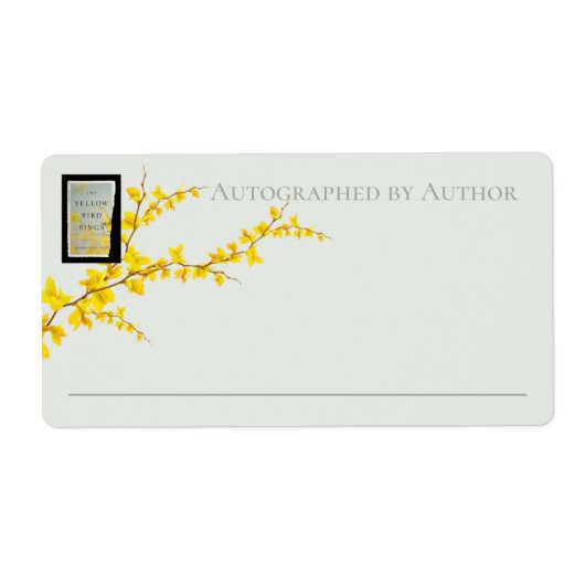 黄色い鳥が鳴く | Jennifer Rosner蔵書票 ラベル (正面)