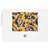 黄色い鳥と花 (裏面横)