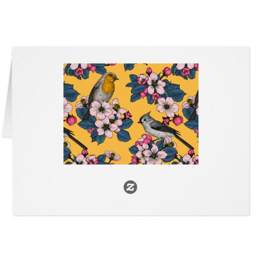 黄色い鳥と花 (裏面横)