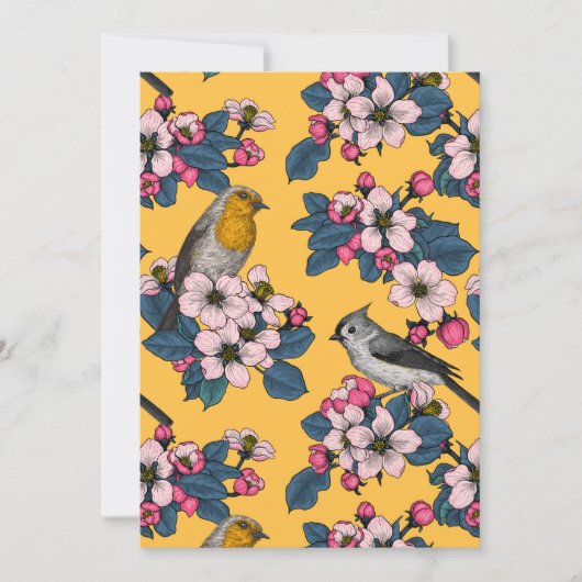 黄色い鳥と花 (正面)