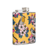 黄色い鳥と花 フラスク (右)