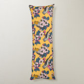 黄色い鳥と花 ボディピロー (裏面 (縦))