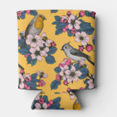 黄色い鳥と花 缶クーラー (裏面)