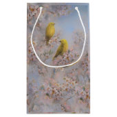 黄色い鳥のギフトバッグ スモールペーパーバッグ (裏面)