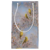 黄色い鳥のギフトバッグ スモールペーパーバッグ (正面)