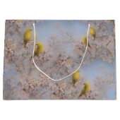 黄色い鳥のギフトバッグ ラージペーパーバッグ (正面)